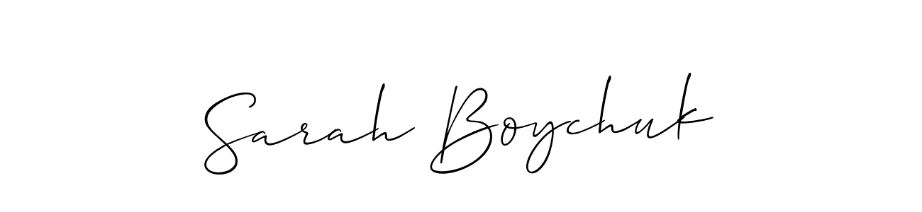 Allison_Script is a professional signature style that is perfect for those who want to add a touch of class to their signature. It is also a great choice for those who want to make their signature more unique. Get Sarah Boychuk name to fancy signature for free. Sarah Boychuk signature style 2 images and pictures png
