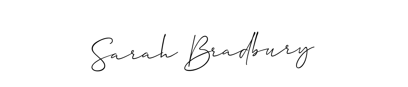 How to make Sarah Bradbury signature? Allison_Script is a professional autograph style. Create handwritten signature for Sarah Bradbury name. Sarah Bradbury signature style 2 images and pictures png