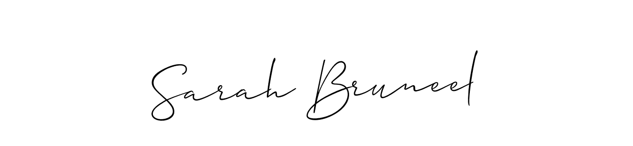 Create a beautiful signature design for name Sarah Bruneel. With this signature (Allison_Script) fonts, you can make a handwritten signature for free. Sarah Bruneel signature style 2 images and pictures png