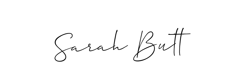 How to make Sarah Butt name signature. Use Allison_Script style for creating short signs online. This is the latest handwritten sign. Sarah Butt signature style 2 images and pictures png