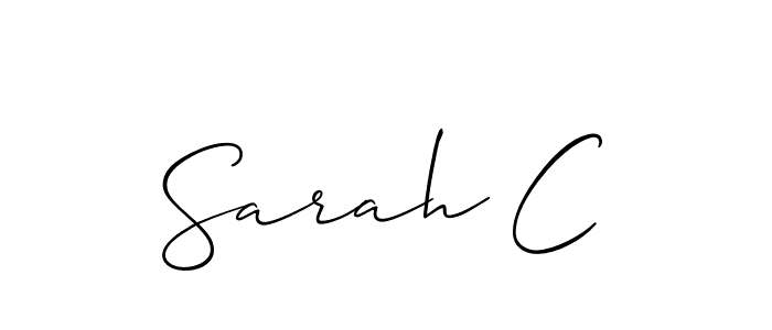 Create a beautiful signature design for name Sarah C. With this signature (Allison_Script) fonts, you can make a handwritten signature for free. Sarah C signature style 2 images and pictures png