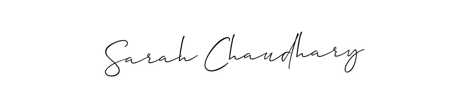Allison_Script is a professional signature style that is perfect for those who want to add a touch of class to their signature. It is also a great choice for those who want to make their signature more unique. Get Sarah Chaudhary name to fancy signature for free. Sarah Chaudhary signature style 2 images and pictures png