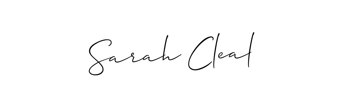 How to make Sarah Cleal signature? Allison_Script is a professional autograph style. Create handwritten signature for Sarah Cleal name. Sarah Cleal signature style 2 images and pictures png