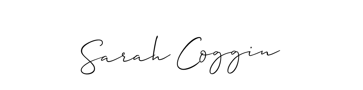 Sarah Coggin stylish signature style. Best Handwritten Sign (Allison_Script) for my name. Handwritten Signature Collection Ideas for my name Sarah Coggin. Sarah Coggin signature style 2 images and pictures png