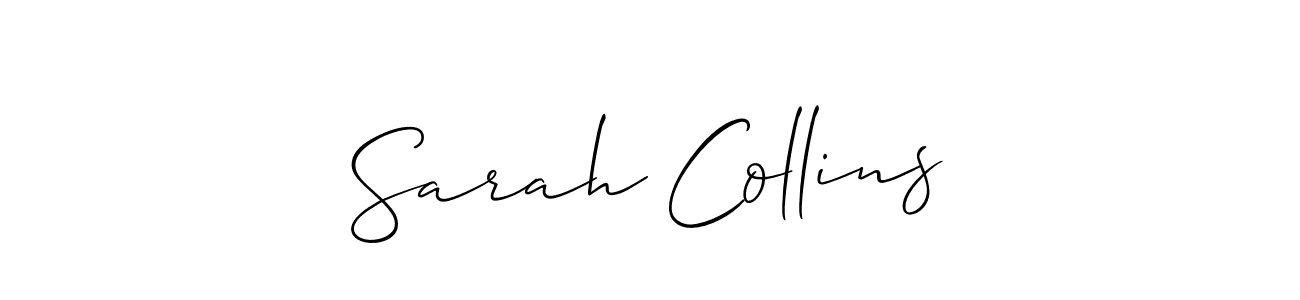 Allison_Script is a professional signature style that is perfect for those who want to add a touch of class to their signature. It is also a great choice for those who want to make their signature more unique. Get Sarah Collins name to fancy signature for free. Sarah Collins signature style 2 images and pictures png