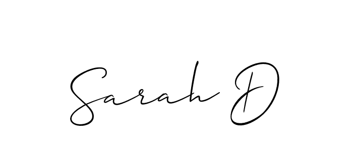 Design your own signature with our free online signature maker. With this signature software, you can create a handwritten (Allison_Script) signature for name Sarah D. Sarah D signature style 2 images and pictures png