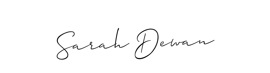 Make a short Sarah Dewan signature style. Manage your documents anywhere anytime using Allison_Script. Create and add eSignatures, submit forms, share and send files easily. Sarah Dewan signature style 2 images and pictures png