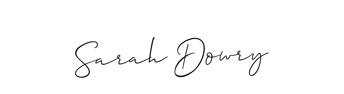 Sarah Dowry stylish signature style. Best Handwritten Sign (Allison_Script) for my name. Handwritten Signature Collection Ideas for my name Sarah Dowry. Sarah Dowry signature style 2 images and pictures png