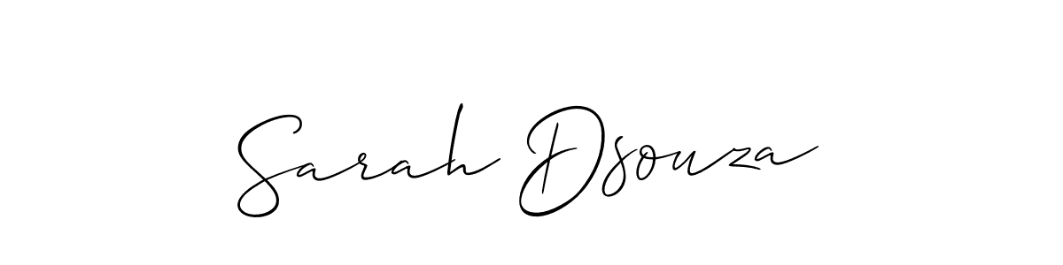 How to make Sarah Dsouza signature? Allison_Script is a professional autograph style. Create handwritten signature for Sarah Dsouza name. Sarah Dsouza signature style 2 images and pictures png