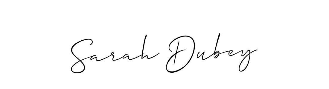 Design your own signature with our free online signature maker. With this signature software, you can create a handwritten (Allison_Script) signature for name Sarah Dubey. Sarah Dubey signature style 2 images and pictures png
