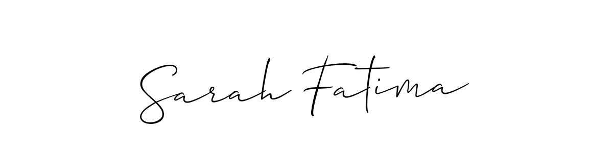 Design your own signature with our free online signature maker. With this signature software, you can create a handwritten (Allison_Script) signature for name Sarah Fatima. Sarah Fatima signature style 2 images and pictures png