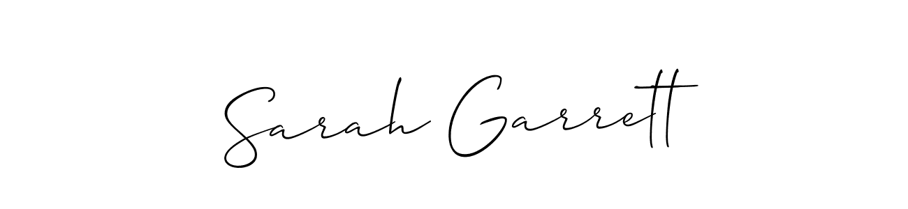 You should practise on your own different ways (Allison_Script) to write your name (Sarah Garrett) in signature. don't let someone else do it for you. Sarah Garrett signature style 2 images and pictures png