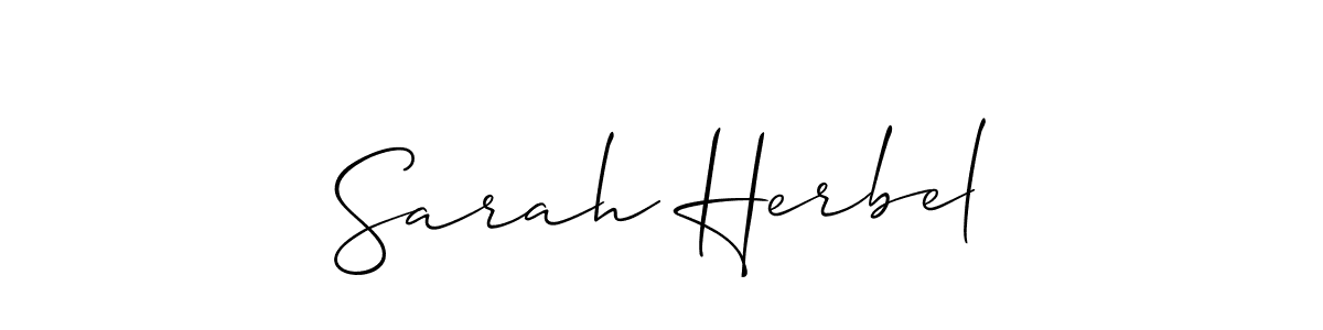 It looks lik you need a new signature style for name Sarah Herbel. Design unique handwritten (Allison_Script) signature with our free signature maker in just a few clicks. Sarah Herbel signature style 2 images and pictures png