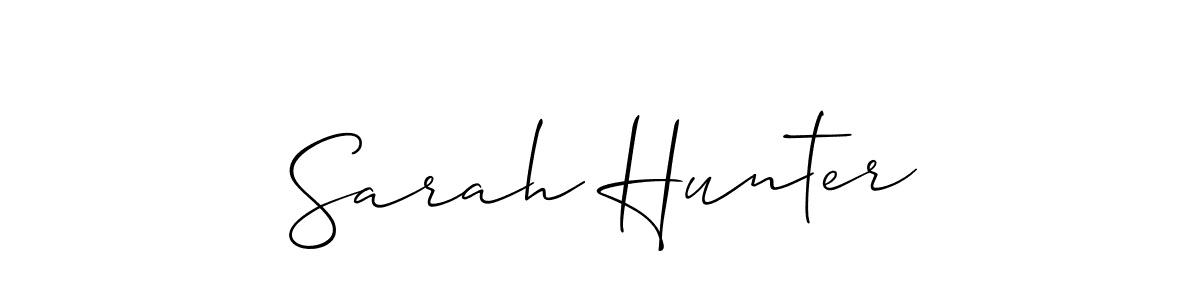 Use a signature maker to create a handwritten signature online. With this signature software, you can design (Allison_Script) your own signature for name Sarah Hunter. Sarah Hunter signature style 2 images and pictures png