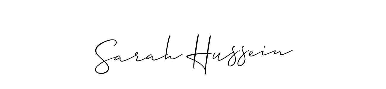 Also You can easily find your signature by using the search form. We will create Sarah Hussein name handwritten signature images for you free of cost using Allison_Script sign style. Sarah Hussein signature style 2 images and pictures png