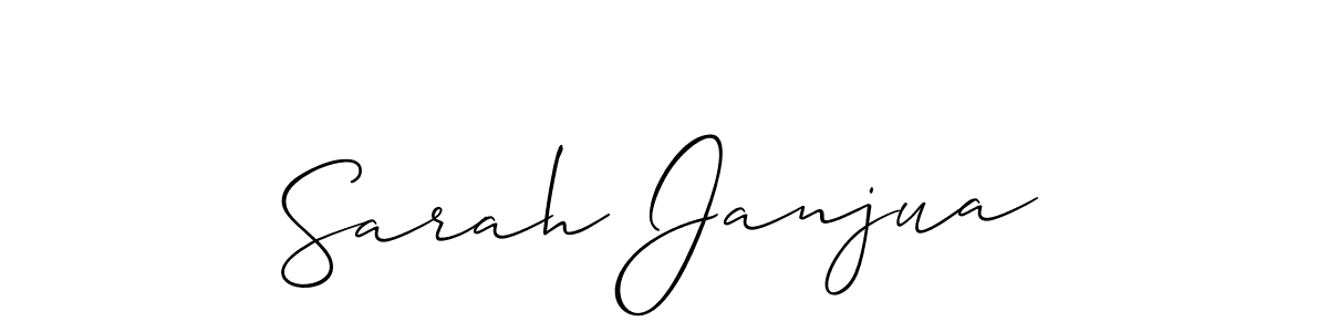 Sarah Janjua stylish signature style. Best Handwritten Sign (Allison_Script) for my name. Handwritten Signature Collection Ideas for my name Sarah Janjua. Sarah Janjua signature style 2 images and pictures png