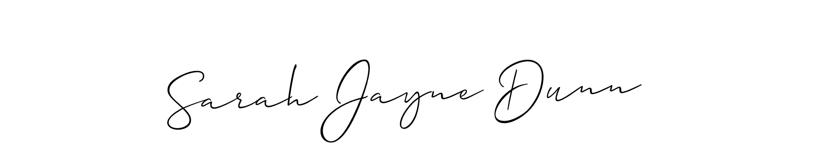 Allison_Script is a professional signature style that is perfect for those who want to add a touch of class to their signature. It is also a great choice for those who want to make their signature more unique. Get Sarah Jayne Dunn name to fancy signature for free. Sarah Jayne Dunn signature style 2 images and pictures png