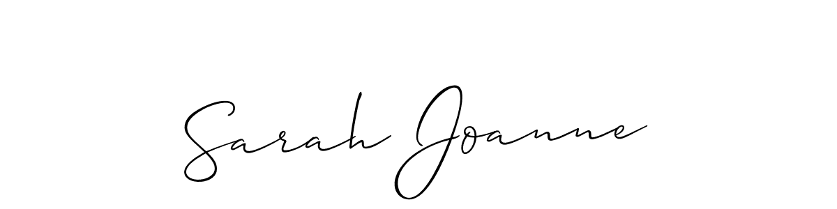 Sarah Joanne stylish signature style. Best Handwritten Sign (Allison_Script) for my name. Handwritten Signature Collection Ideas for my name Sarah Joanne. Sarah Joanne signature style 2 images and pictures png