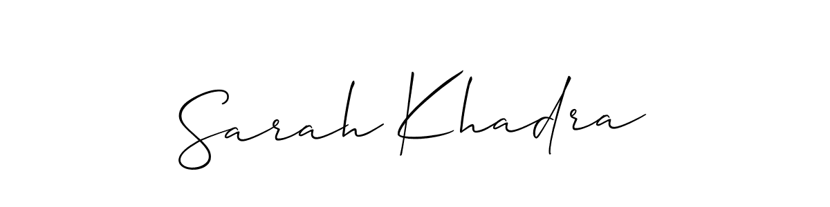 Similarly Allison_Script is the best handwritten signature design. Signature creator online .You can use it as an online autograph creator for name Sarah Khadra. Sarah Khadra signature style 2 images and pictures png