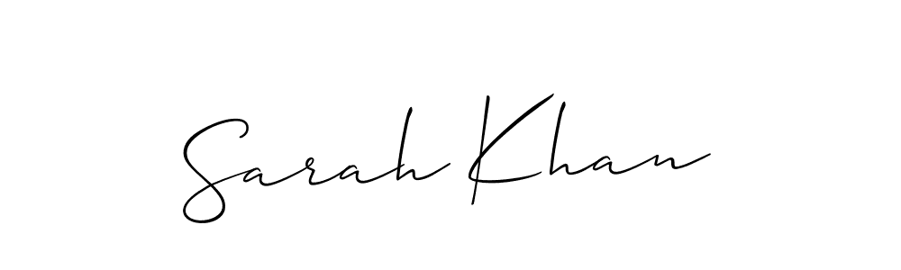 Create a beautiful signature design for name Sarah Khan. With this signature (Allison_Script) fonts, you can make a handwritten signature for free. Sarah Khan signature style 2 images and pictures png