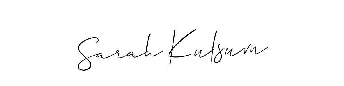 Design your own signature with our free online signature maker. With this signature software, you can create a handwritten (Allison_Script) signature for name Sarah Kulsum. Sarah Kulsum signature style 2 images and pictures png
