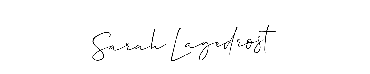 Allison_Script is a professional signature style that is perfect for those who want to add a touch of class to their signature. It is also a great choice for those who want to make their signature more unique. Get Sarah Lagedrost name to fancy signature for free. Sarah Lagedrost signature style 2 images and pictures png