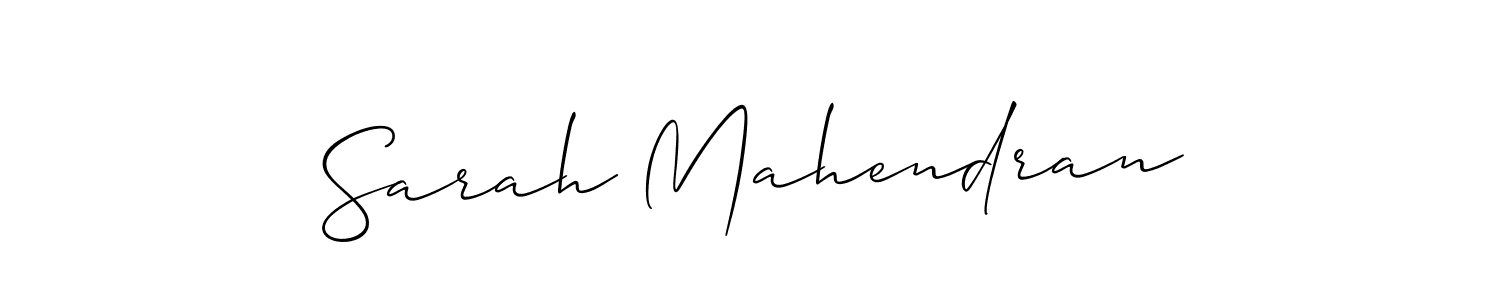 Also we have Sarah Mahendran name is the best signature style. Create professional handwritten signature collection using Allison_Script autograph style. Sarah Mahendran signature style 2 images and pictures png
