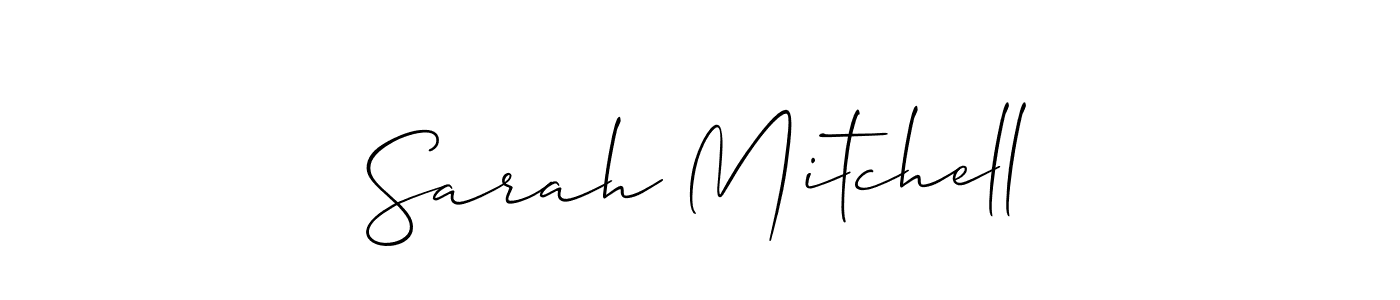 How to make Sarah Mitchell signature? Allison_Script is a professional autograph style. Create handwritten signature for Sarah Mitchell name. Sarah Mitchell signature style 2 images and pictures png