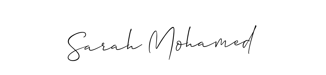 How to make Sarah Mohamed signature? Allison_Script is a professional autograph style. Create handwritten signature for Sarah Mohamed name. Sarah Mohamed signature style 2 images and pictures png