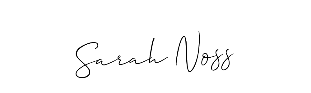 Make a beautiful signature design for name Sarah Noss. With this signature (Allison_Script) style, you can create a handwritten signature for free. Sarah Noss signature style 2 images and pictures png