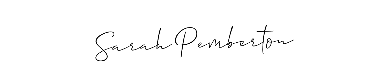 Design your own signature with our free online signature maker. With this signature software, you can create a handwritten (Allison_Script) signature for name Sarah Pemberton. Sarah Pemberton signature style 2 images and pictures png