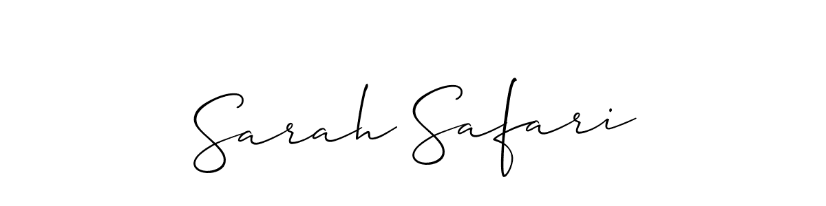 Design your own signature with our free online signature maker. With this signature software, you can create a handwritten (Allison_Script) signature for name Sarah Safari. Sarah Safari signature style 2 images and pictures png