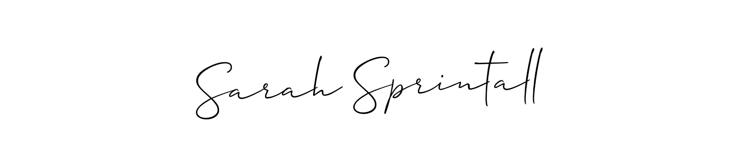 Make a beautiful signature design for name Sarah Sprintall. Use this online signature maker to create a handwritten signature for free. Sarah Sprintall signature style 2 images and pictures png