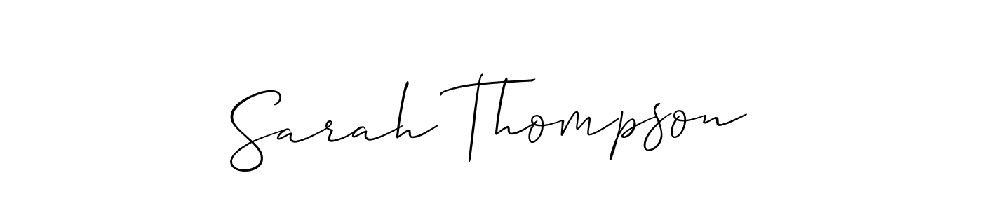 Create a beautiful signature design for name Sarah Thompson. With this signature (Allison_Script) fonts, you can make a handwritten signature for free. Sarah Thompson signature style 2 images and pictures png
