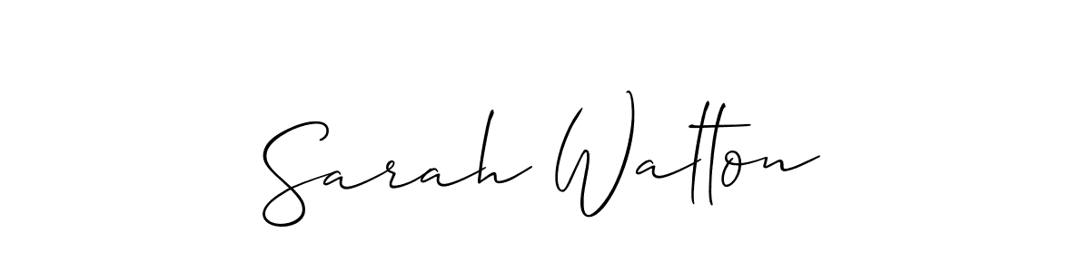 Create a beautiful signature design for name Sarah Walton. With this signature (Allison_Script) fonts, you can make a handwritten signature for free. Sarah Walton signature style 2 images and pictures png