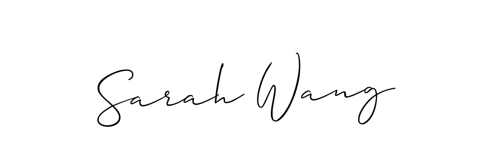 Design your own signature with our free online signature maker. With this signature software, you can create a handwritten (Allison_Script) signature for name Sarah Wang. Sarah Wang signature style 2 images and pictures png