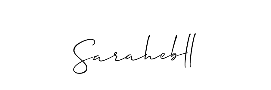 The best way (Allison_Script) to make a short signature is to pick only two or three words in your name. The name Sarahebll include a total of six letters. For converting this name. Sarahebll signature style 2 images and pictures png