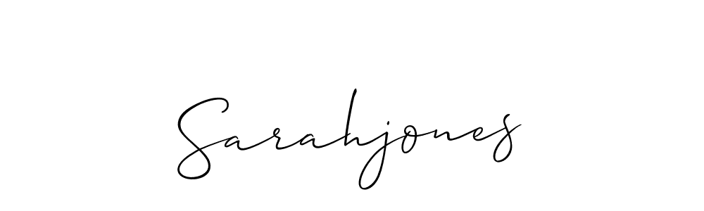 Design your own signature with our free online signature maker. With this signature software, you can create a handwritten (Allison_Script) signature for name Sarahjones. Sarahjones signature style 2 images and pictures png