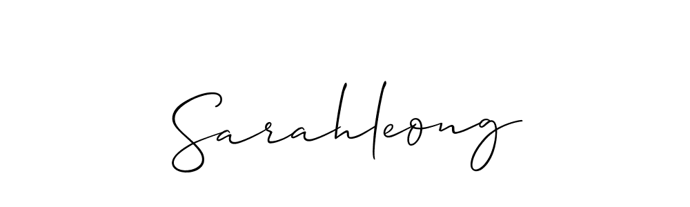 if you are searching for the best signature style for your name Sarahleong. so please give up your signature search. here we have designed multiple signature styles  using Allison_Script. Sarahleong signature style 2 images and pictures png