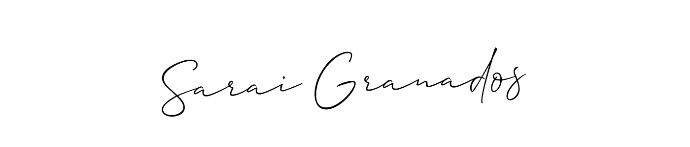 How to Draw Sarai Granados signature style? Allison_Script is a latest design signature styles for name Sarai Granados. Sarai Granados signature style 2 images and pictures png