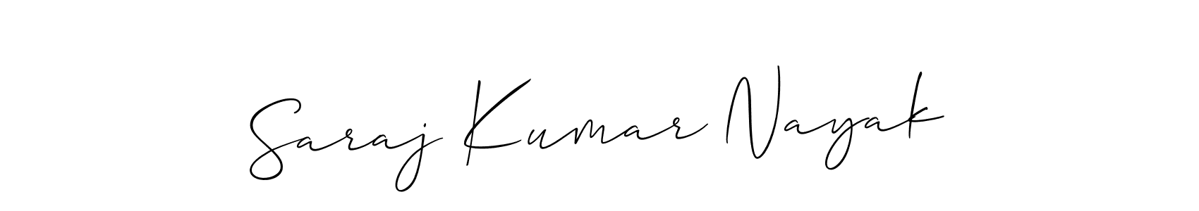 How to make Saraj Kumar Nayak name signature. Use Allison_Script style for creating short signs online. This is the latest handwritten sign. Saraj Kumar Nayak signature style 2 images and pictures png