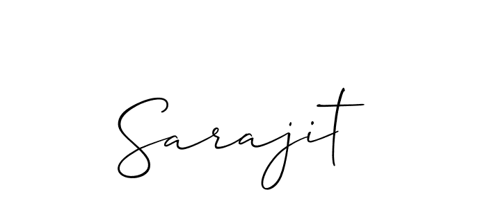 How to make Sarajit signature? Allison_Script is a professional autograph style. Create handwritten signature for Sarajit name. Sarajit signature style 2 images and pictures png