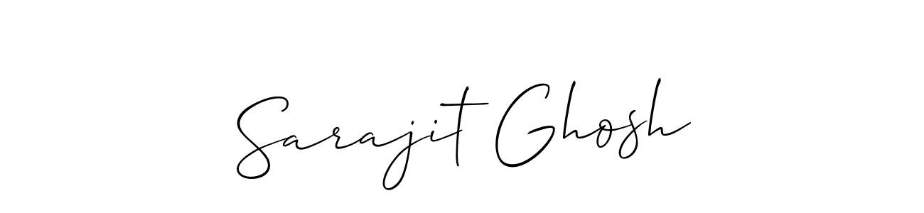 It looks lik you need a new signature style for name Sarajit Ghosh. Design unique handwritten (Allison_Script) signature with our free signature maker in just a few clicks. Sarajit Ghosh signature style 2 images and pictures png