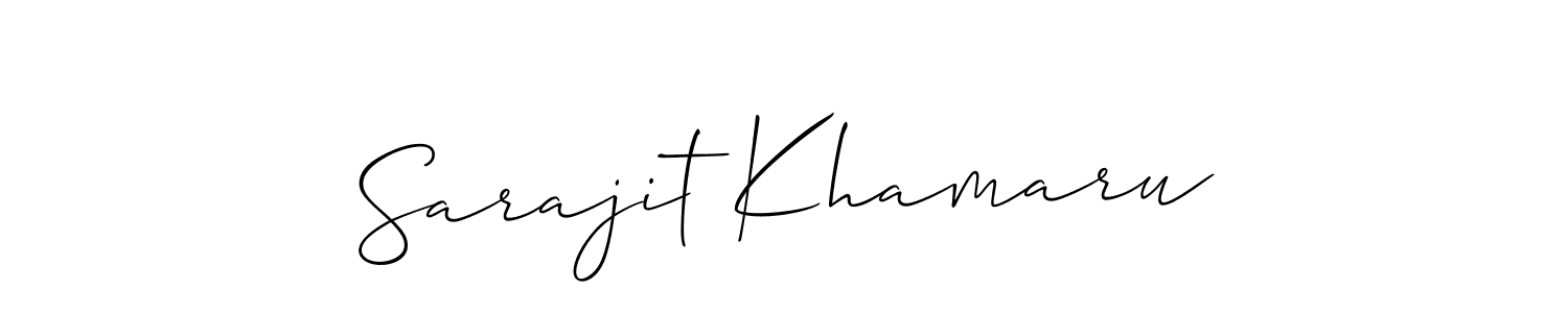 The best way (Allison_Script) to make a short signature is to pick only two or three words in your name. The name Sarajit Khamaru include a total of six letters. For converting this name. Sarajit Khamaru signature style 2 images and pictures png
