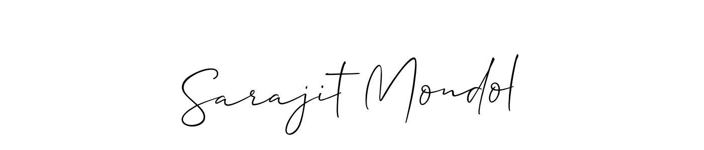 Also You can easily find your signature by using the search form. We will create Sarajit Mondol name handwritten signature images for you free of cost using Allison_Script sign style. Sarajit Mondol signature style 2 images and pictures png