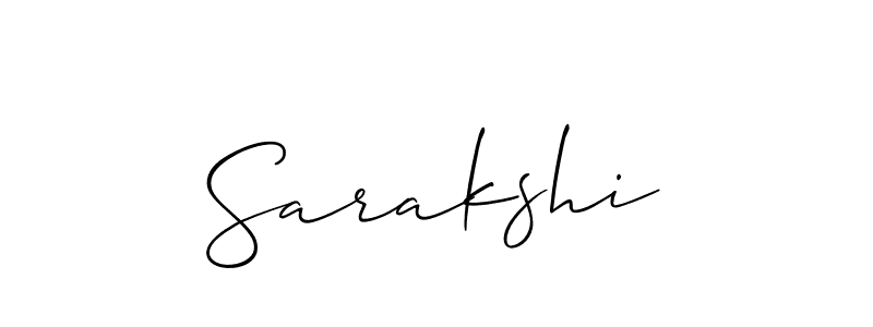 It looks lik you need a new signature style for name Sarakshi. Design unique handwritten (Allison_Script) signature with our free signature maker in just a few clicks. Sarakshi signature style 2 images and pictures png