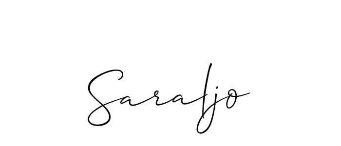 Make a beautiful signature design for name Saraljo. Use this online signature maker to create a handwritten signature for free. Saraljo signature style 2 images and pictures png