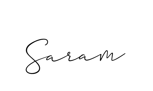 Make a beautiful signature design for name Saram. With this signature (Allison_Script) style, you can create a handwritten signature for free. Saram signature style 2 images and pictures png