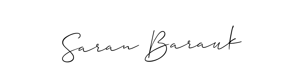 Create a beautiful signature design for name Saran Barauk. With this signature (Allison_Script) fonts, you can make a handwritten signature for free. Saran Barauk signature style 2 images and pictures png