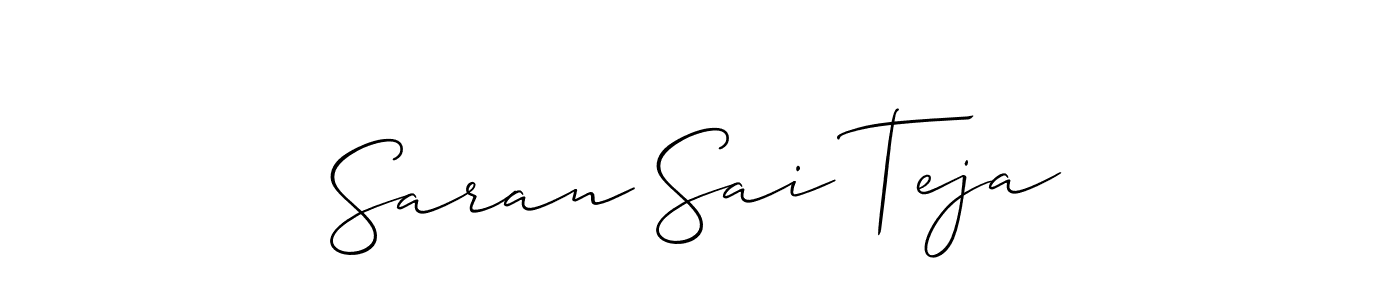 Once you've used our free online signature maker to create your best signature Allison_Script style, it's time to enjoy all of the benefits that Saran Sai Teja name signing documents. Saran Sai Teja signature style 2 images and pictures png